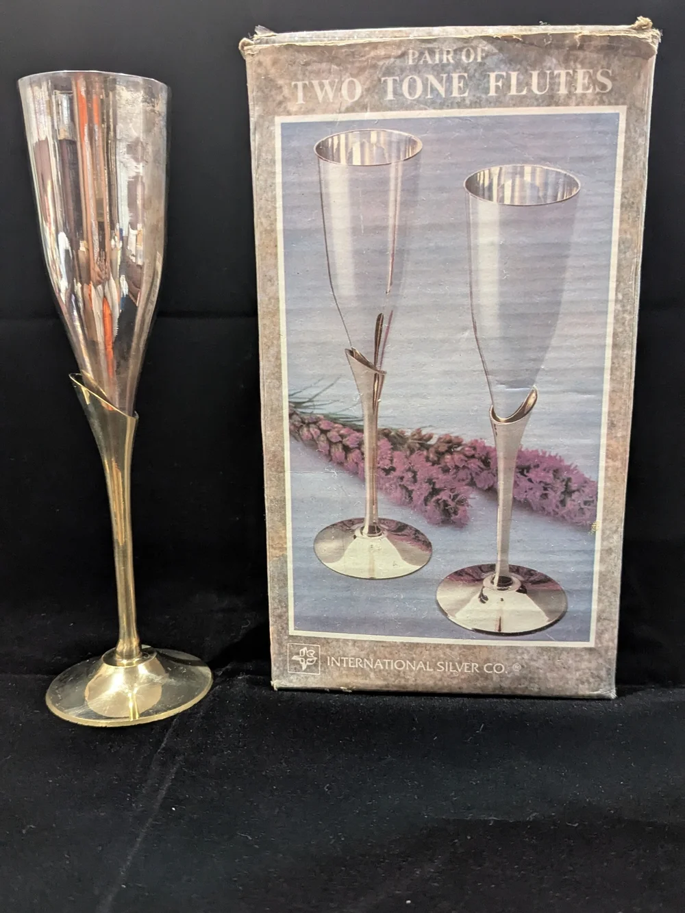 Two-Tone Champagne Flute - Gold and Silver